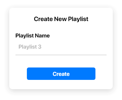 create new playlist mindset